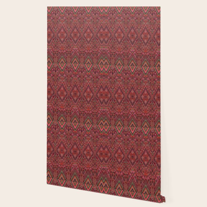 Vibrant Moroccan Kilim Pattern Wallpaper Gallery Image 2