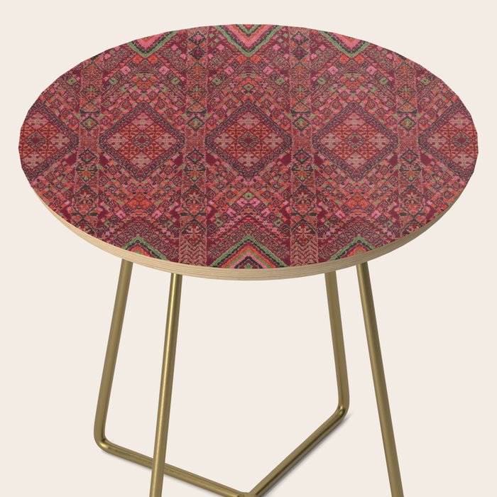 Vibrant Moroccan Kilim Pattern Side Table Gallery Image 2