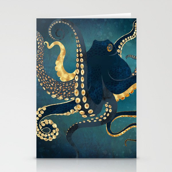 Metallic Octopus IV Stationery Card Gallery Image 1