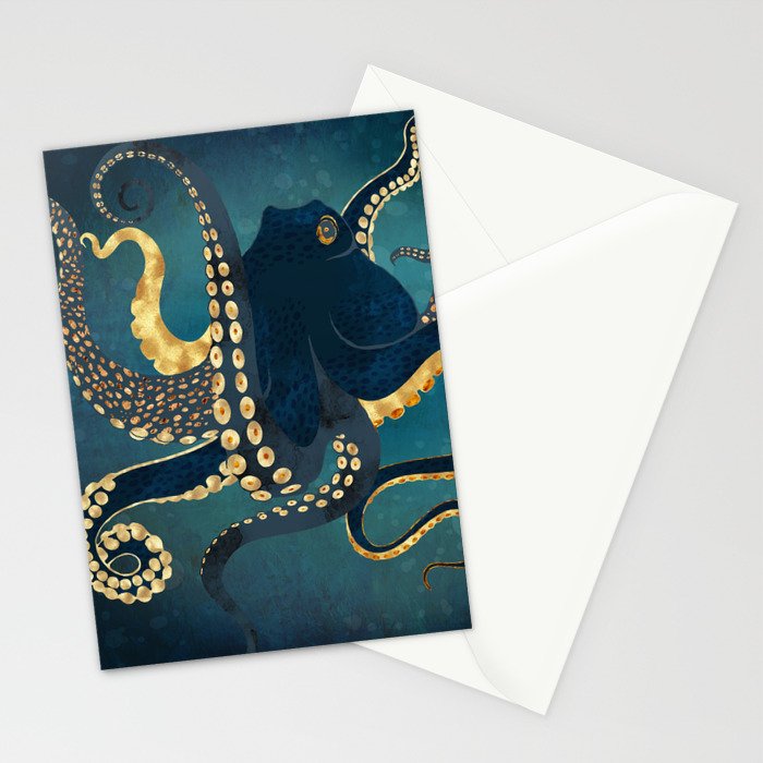 Metallic Octopus IV Stationery Card Gallery Image 2