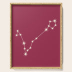 Pisces Zodiac Star Constellation Line Art Pink Serving Tray Gallery Image 1