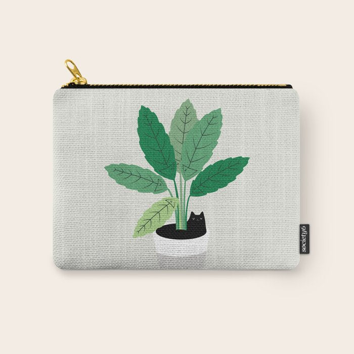 Cat and Plant 28: Something Fishy Carry All Pouch Gallery Image 1