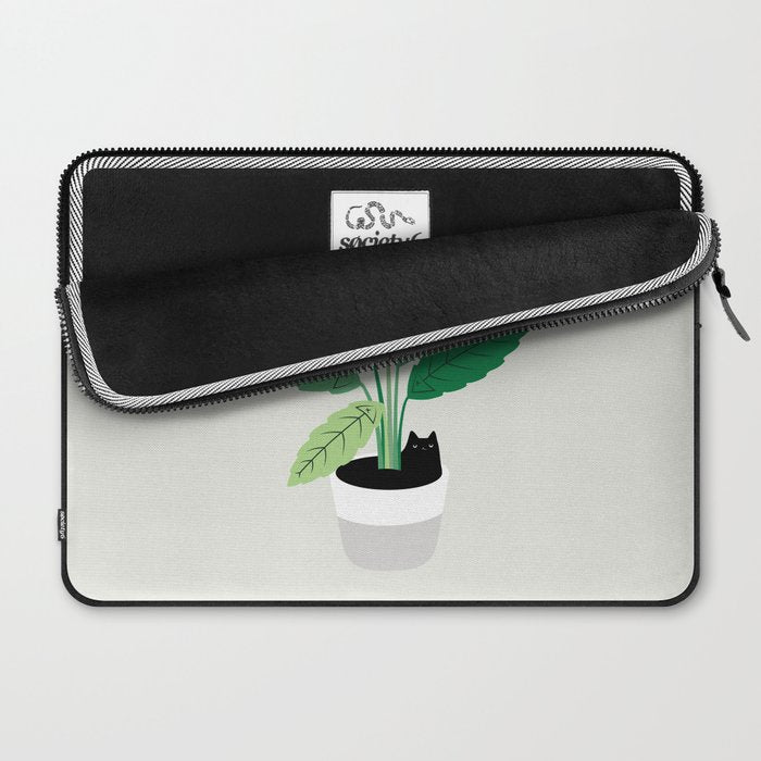 Cat and Plant 28: Something Fishy Laptop Sleeve Gallery Image 2