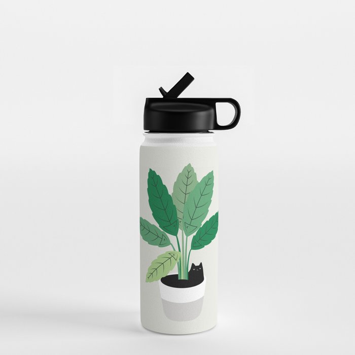Cat and Plant 28: Something Fishy Water Bottle Gallery Image 1