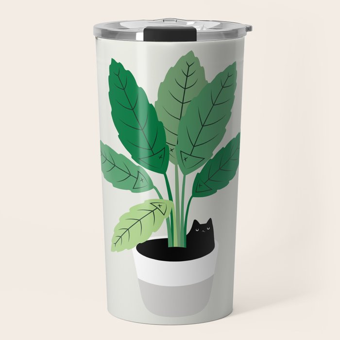 Cat and Plant 28: Something Fishy Travel Mug Gallery Image 1