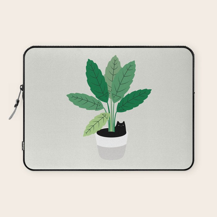 Cat and Plant 28: Something Fishy Laptop Sleeve Gallery Image 1