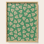 Green and Blush Wispy Leaves Contemporary Modern Pattern Serving Tray Gallery Image 1
