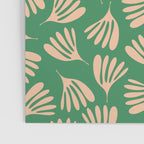 Green and Blush Wispy Leaves Contemporary Modern Pattern Poster Gallery Image 3