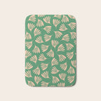 Green and Blush Wispy Leaves Contemporary Modern Pattern Bath Mat Gallery Image 1