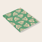 Green and Blush Wispy Leaves Contemporary Modern Pattern Notebook Gallery Image 2