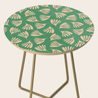 Green and Blush Wispy Leaves Contemporary Modern Pattern Side Table Gallery Image 2