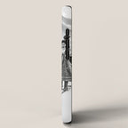 Victorian Ski Ladies, Black and White Vintage Art iPhone Case Gallery Image 2