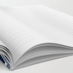 Etched Leaves Botanical Pattern in White and Nautical Navy Blue Notebook Gallery Image 2