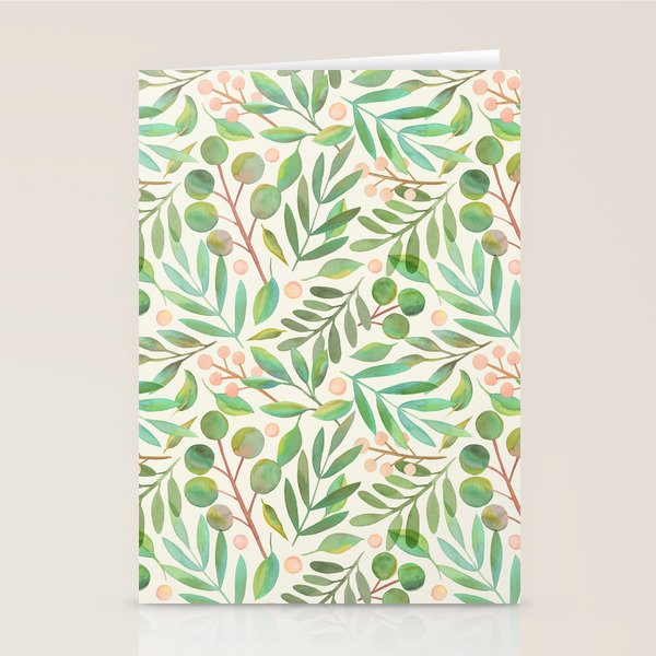 Watercolor Leaves II Stationery Card Gallery Image 2
