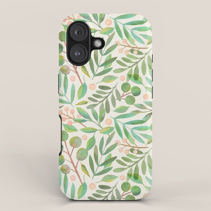 Watercolor Leaves II iPhone Case Gallery Image 1