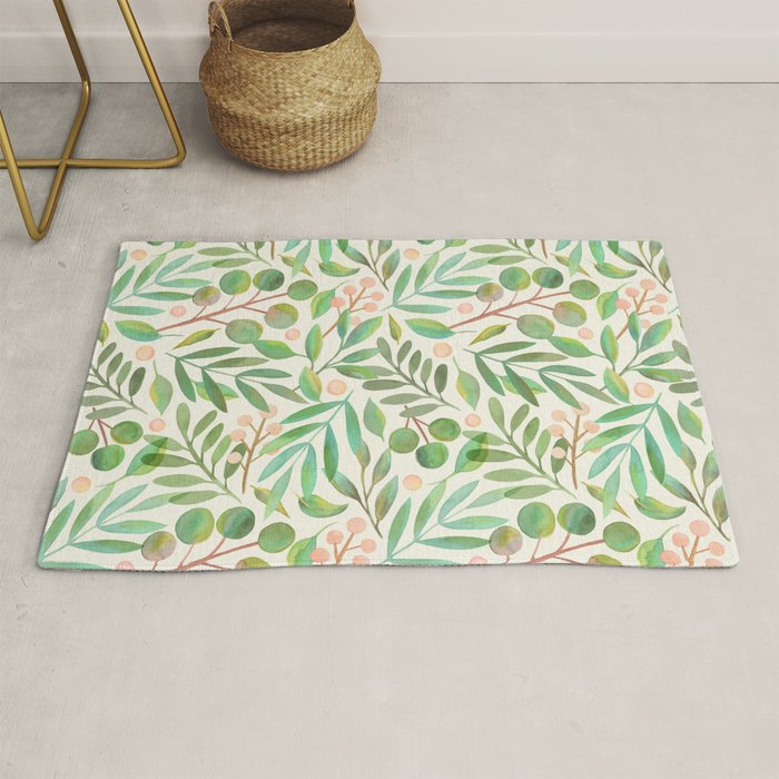 Watercolor Leaves II Rug Gallery Image 1