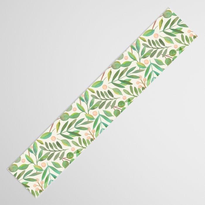 Watercolor Leaves II Table Runner Gallery Image 3