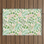 Watercolor Leaves II Outdoor Rug Gallery Image 1