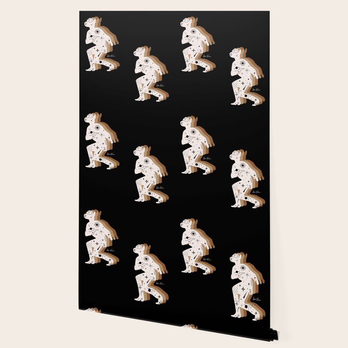 Space Cowboy - Black, white & camel Wallpaper Gallery Image 2