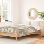 Flower Market London, Pastel Daisies Retro Print Duvet Cover Gallery Image 2