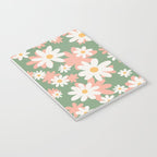Flower Market London, Pastel Daisies Retro Print Notebook Gallery Image 3
