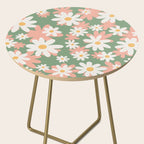 Flower Market London, Pastel Daisies Retro Print Side Table Gallery Image 2