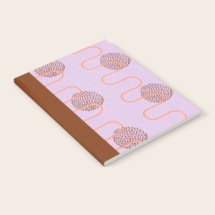 Abstract Fields in Lavender & Brown Notebook Gallery Image 2