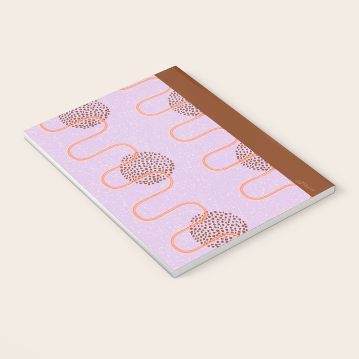 Abstract Fields in Lavender & Brown Notebook Gallery Image 3