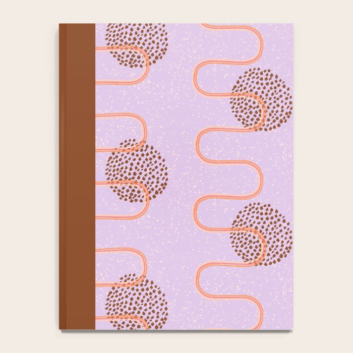 Abstract Fields in Lavender & Brown Notebook Gallery Image 4