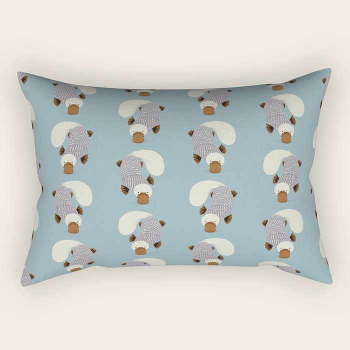 Whimsical Platypus Rectangular Pillow Gallery Image 1