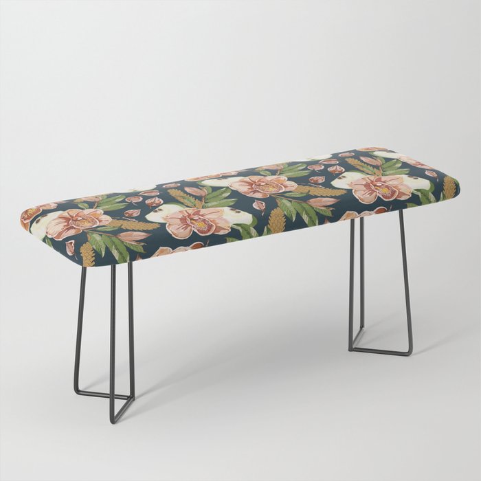 Tropical flowers autumn field D Bench Gallery Image 1