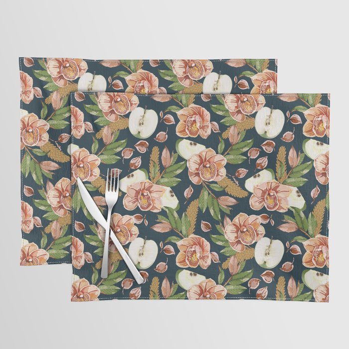Tropical flowers autumn field D Placemat Gallery Image 1