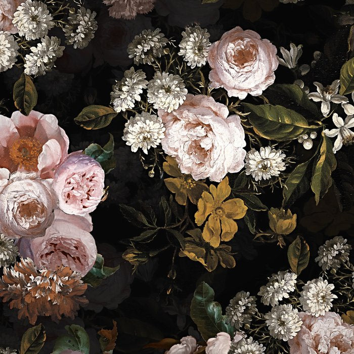 Antique Botanical Roses And  Chamomile Midnight Garden Coffee Mug Gallery Image 2