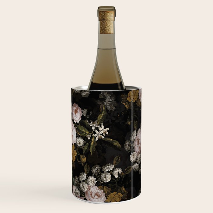 Antique Botanical Roses And  Chamomile Midnight Garden Wine Chiller Gallery Image 3