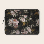 Antique Botanical Roses And  Chamomile Midnight Garden Laptop Sleeve Gallery Image 1
