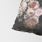 Antique Botanical Roses And  Chamomile Midnight Garden Pillow Sham Gallery Image 4