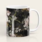 Antique Botanical Roses And  Chamomile Midnight Garden Coffee Mug Gallery Image 1