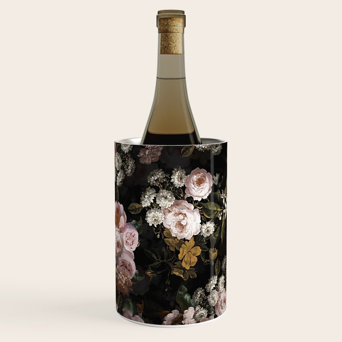 Antique Botanical Roses And  Chamomile Midnight Garden Wine Chiller Gallery Image 1