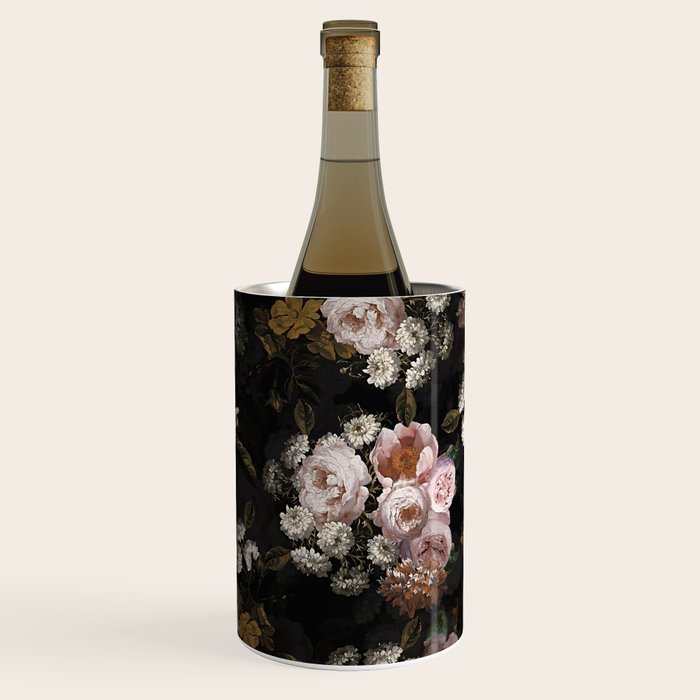 Antique Botanical Roses And  Chamomile Midnight Garden Wine Chiller Gallery Image 2