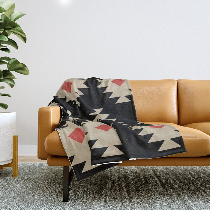Native American Pattern 553 Throw Blanket Gallery Image 1