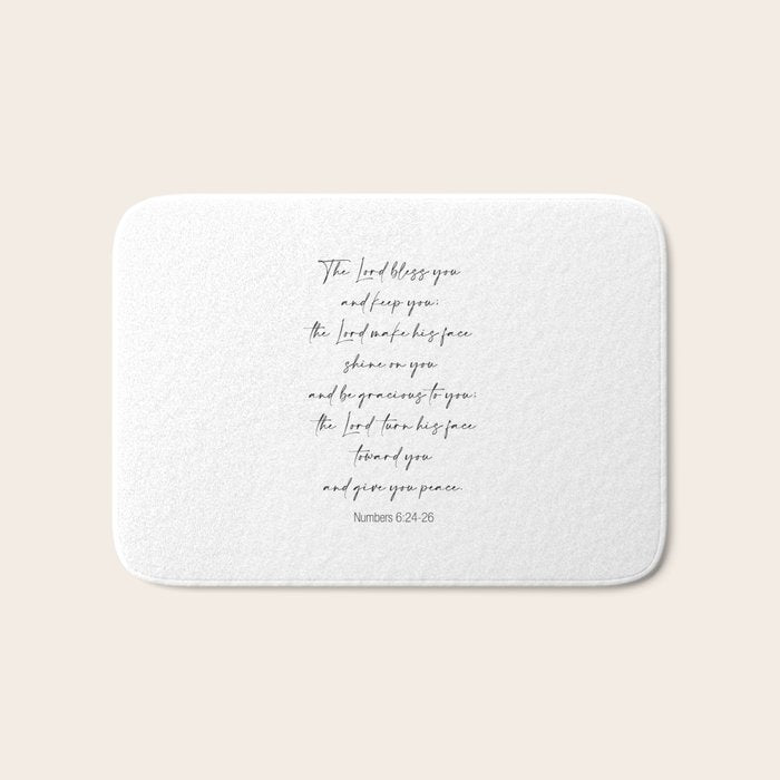 The Lord Bless You  - Numbers 6:24-26 Bath Mat Gallery Image 1