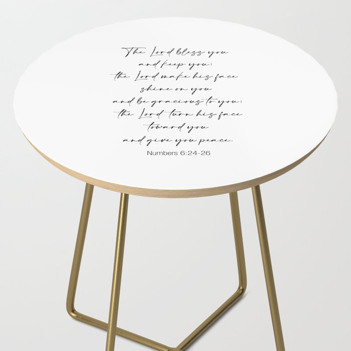The Lord Bless You  - Numbers 6:24-26 Side Table Gallery Image 2