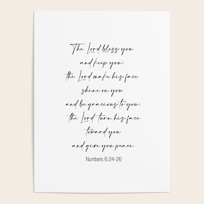 The Lord Bless You  - Numbers 6:24-26 Poster Gallery Image 4