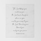 The Lord Bless You  - Numbers 6:24-26 Throw Blanket Gallery Image 2