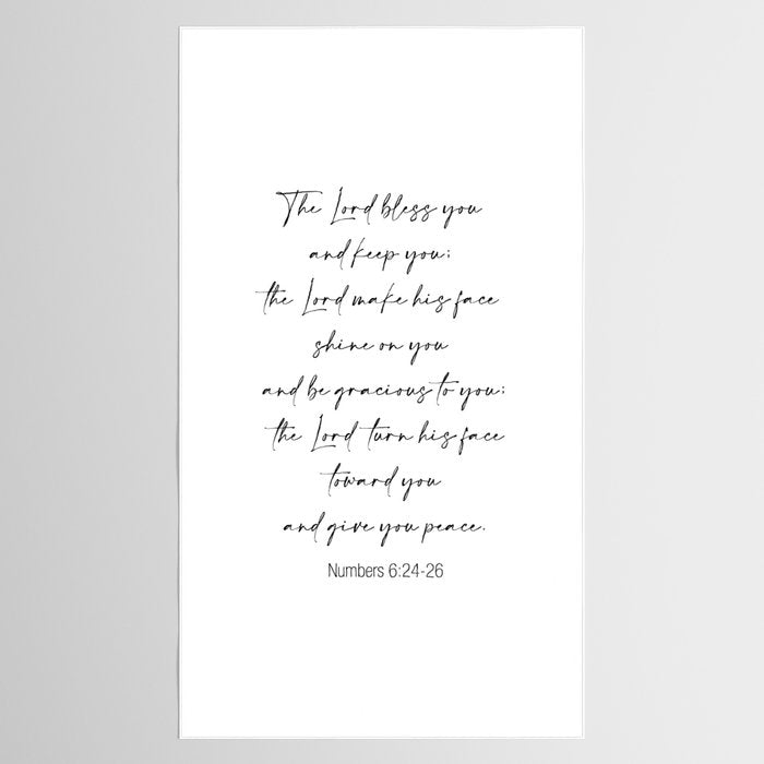 The Lord Bless You  - Numbers 6:24-26 Tablecloth Gallery Image 2
