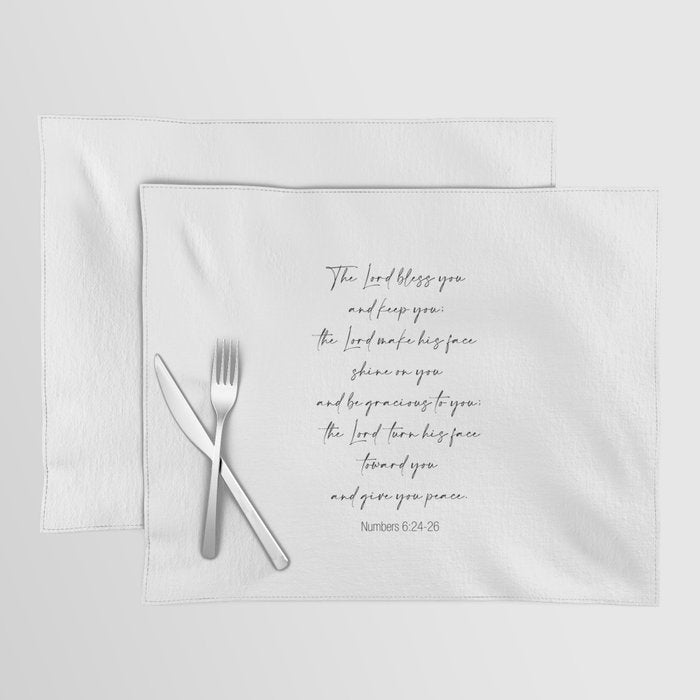 The Lord Bless You  - Numbers 6:24-26 Placemat Gallery Image 1