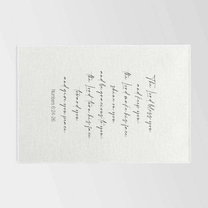 The Lord Bless You  - Numbers 6:24-26 Rug Gallery Image 2