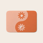 Yin Yang Flower in Orange & Peach Bath Mat Gallery Image 1