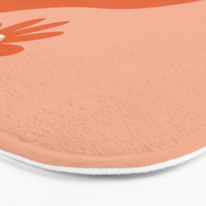 Yin Yang Flower in Orange & Peach Bath Mat Gallery Image 3