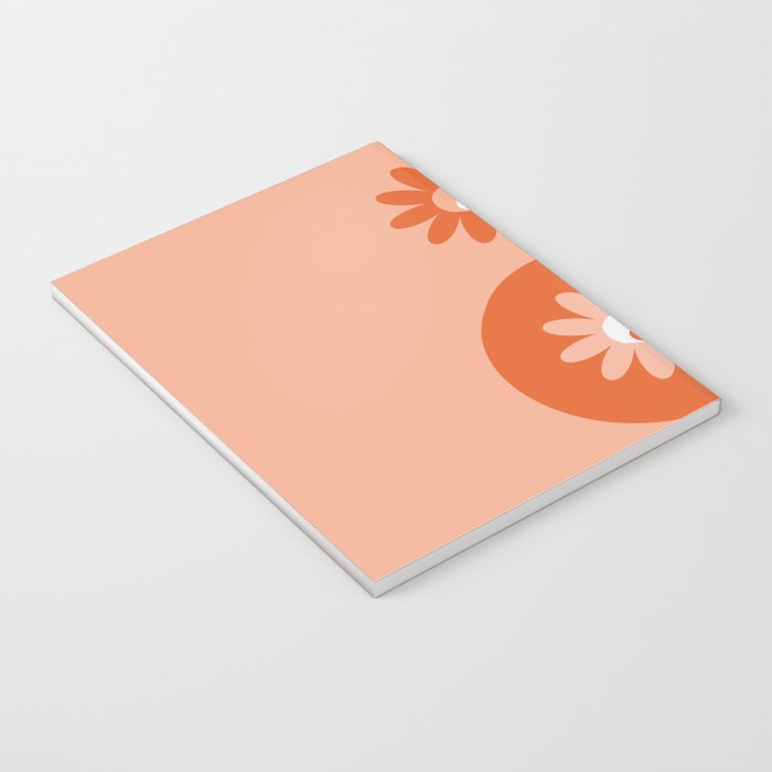 Yin Yang Flower in Orange & Peach Notebook Gallery Image 3